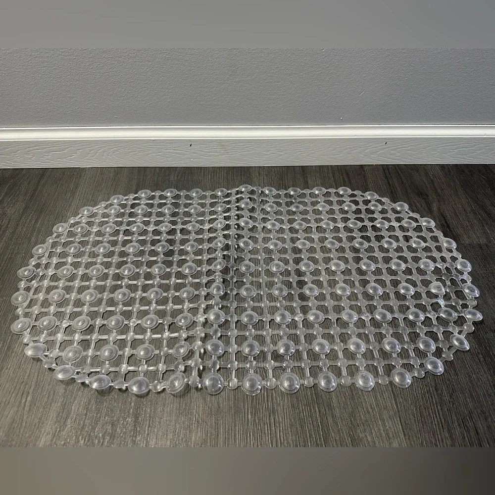 Clear plastic shower mat - new and never used